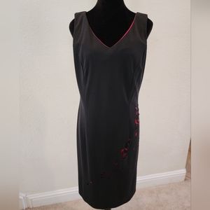 Carole Little Blsck and Red Dress size 8